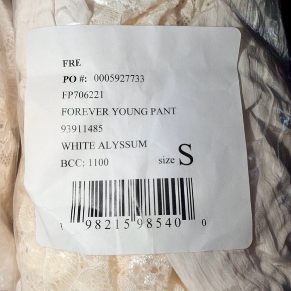 NEW Free People Intimately FP Forever Young Bloomer Capri Sleep Pants Lace Small - Picture 7 of 7